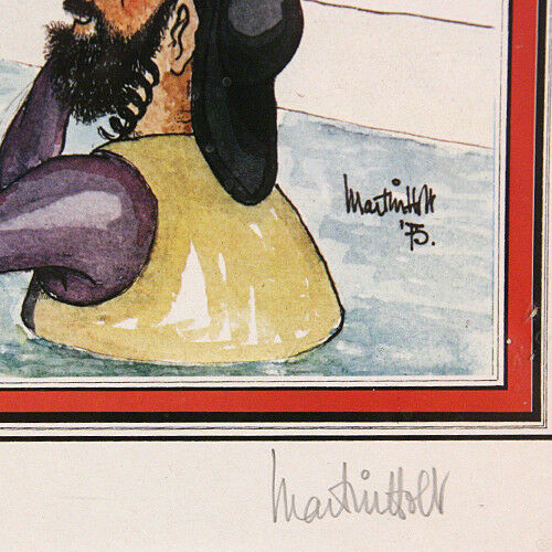 Untitled (Scene Around a Pool) By Martin Holt Signed Ltd Edition Lithograph