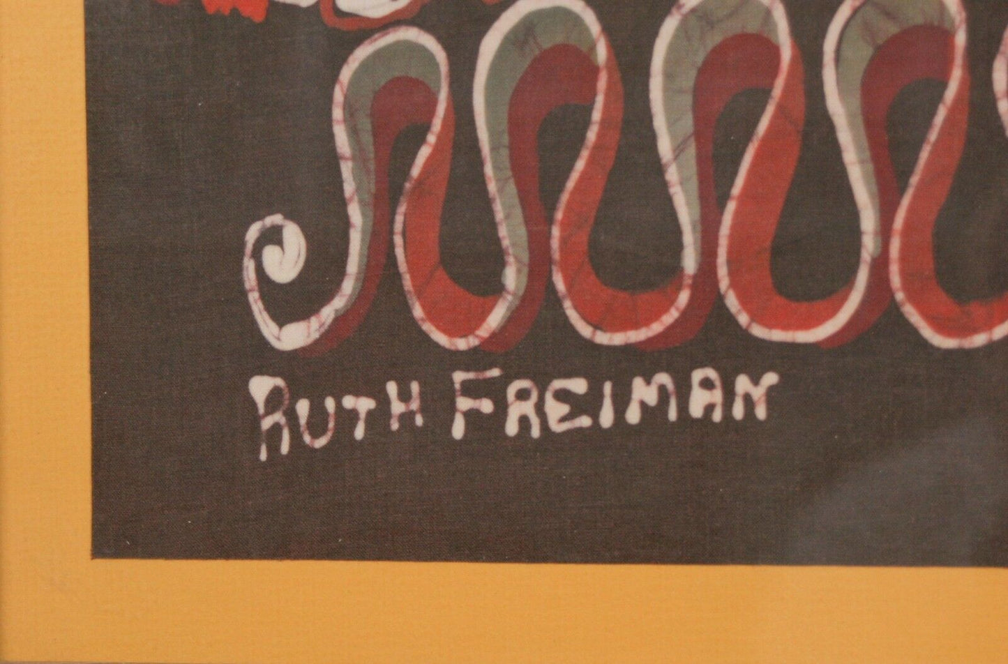 "The Temple- Jerusalem" by Ruth Freiman Batik Art Framed 39"x24"