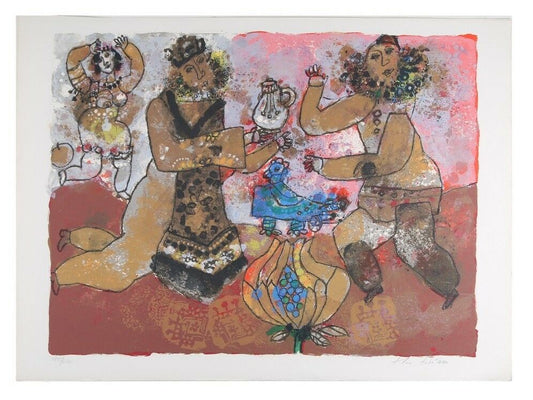 "Festive Evening" by Theo Tobiasse Signed/Numbered Lithograph LE of 250 w/ CoA