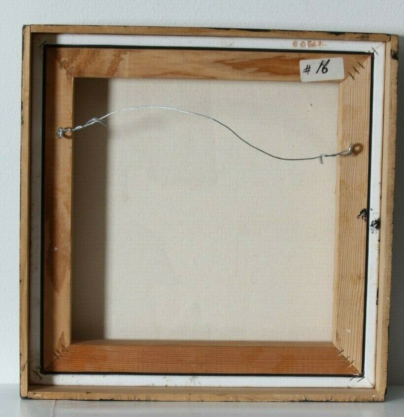 Mixed Media Collage by Father Bill Moore on Canvas 12 x 12 in Wood Frame