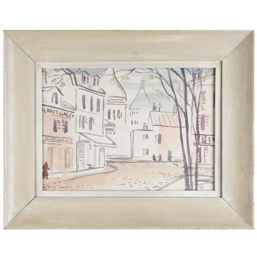 "Untitled" (Village Scene) Watercolor on Paper by Charles Allyn Gordon 21x16"