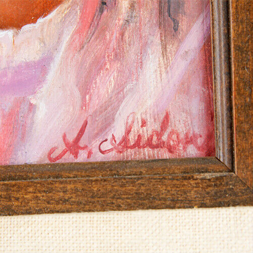 "Dimples" By Anthony Sidoni 1996 Signed Framed Oil Painting 11"x9"