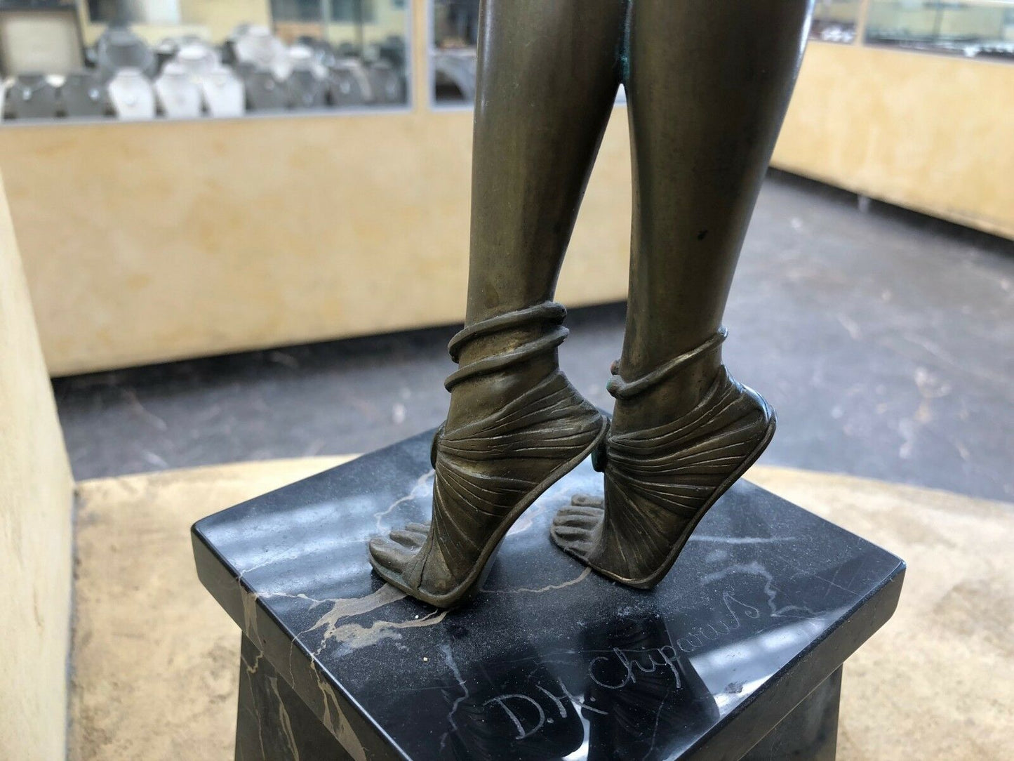 SIGNED EGYPTIAN DANCER BRONZE SCULPTURE BY CHIPARUS