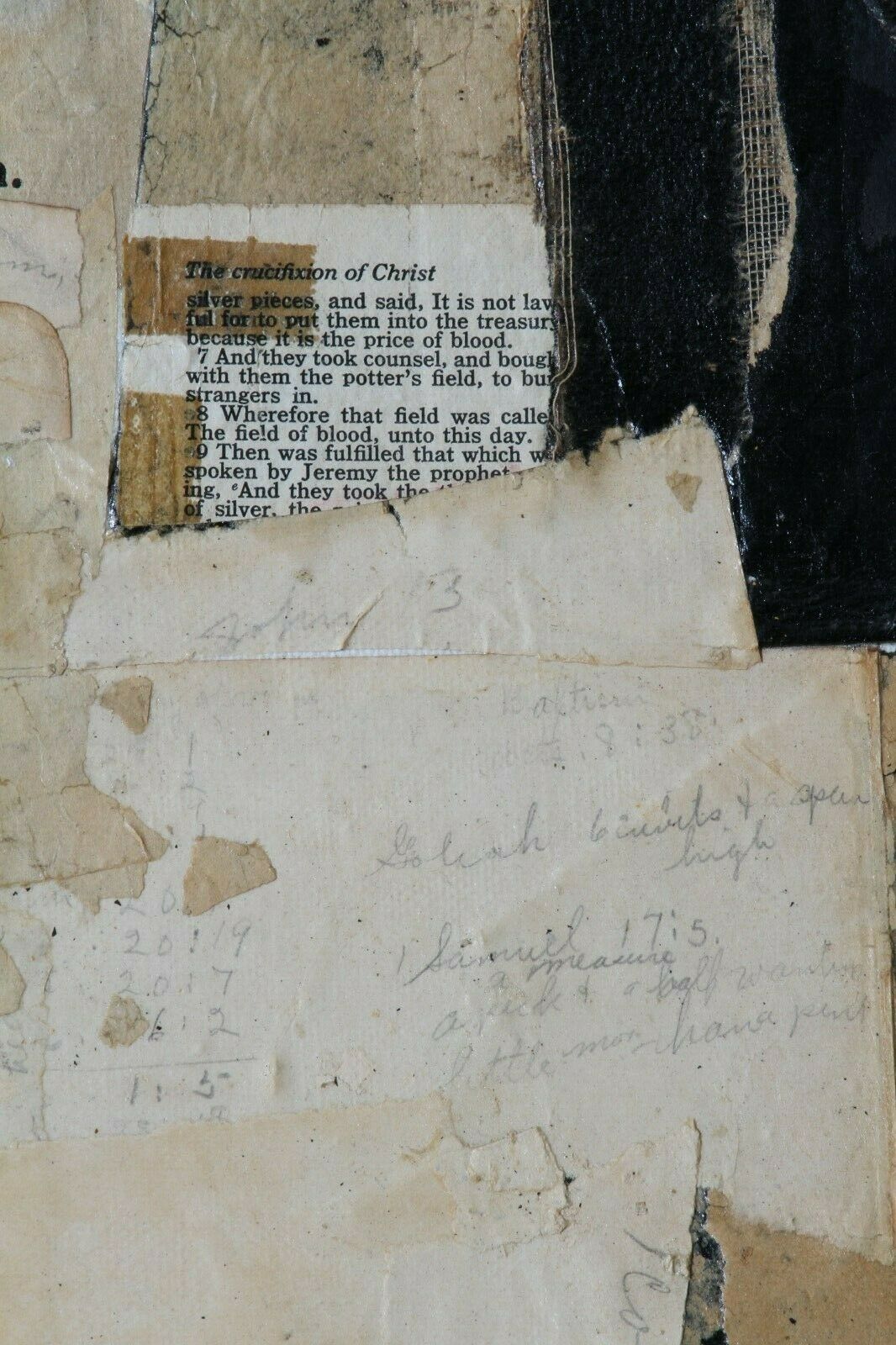 Mixed Media Collage by Father Bill Moore on Canvas 12 x 12 in Wood Frame