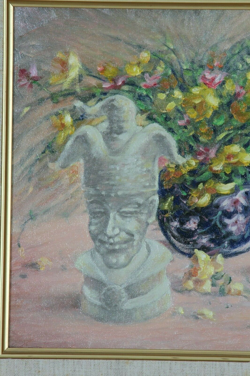 "Painted Vase w/ Flowers" By Anthony Sidoni 2000 Signed Oil on Canvas