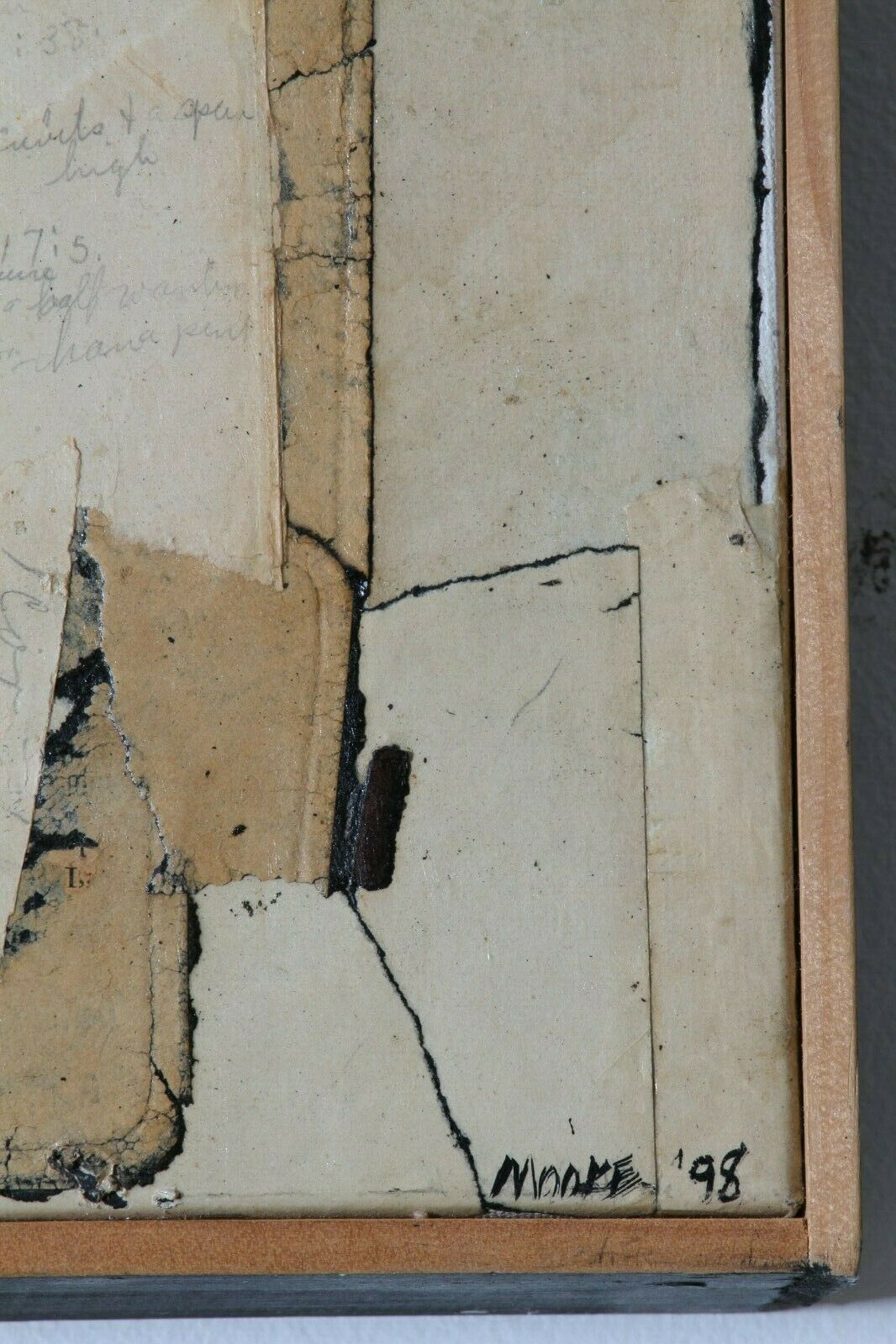 Mixed Media Collage by Father Bill Moore on Canvas 12 x 12 in Wood Frame