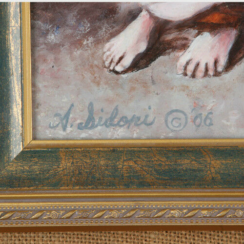 Untitled (3 Children w/ Blankets) By Anthony Sidoni 2006 Signed Oil Painting