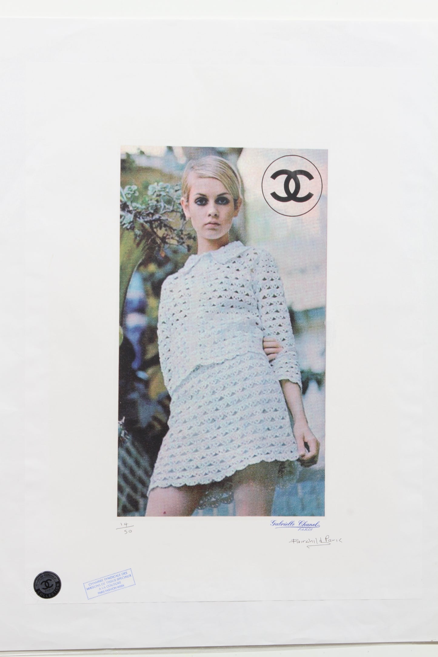 Twiggy Chanel Print By Fairchild Paris LE 14/50