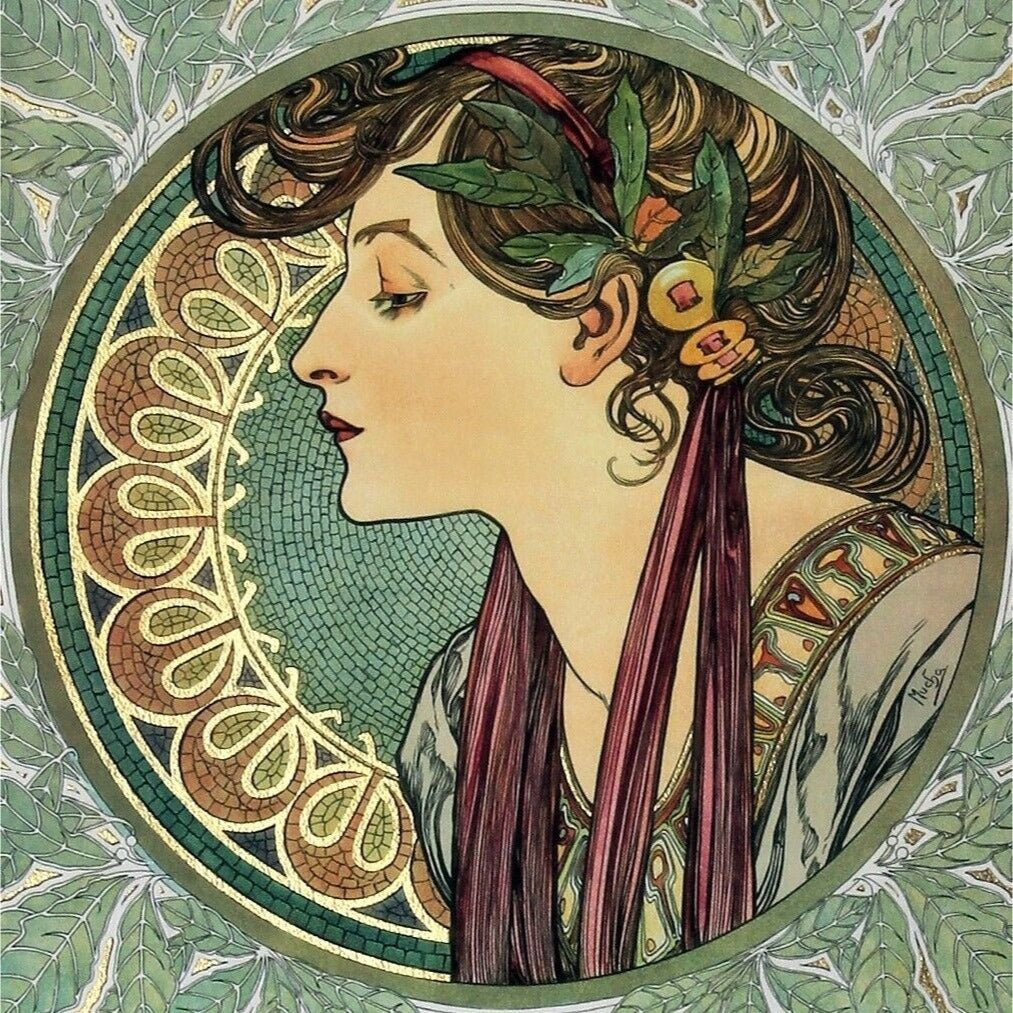 Laurel (1901) by (After)Alphonse Mucha Signed LE Artist Proof AP No.1 Giclée