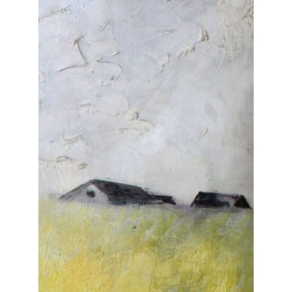 Lynne Heffner: Untitled - Girls Playing in Fields of Flowers Oil Painting Signed