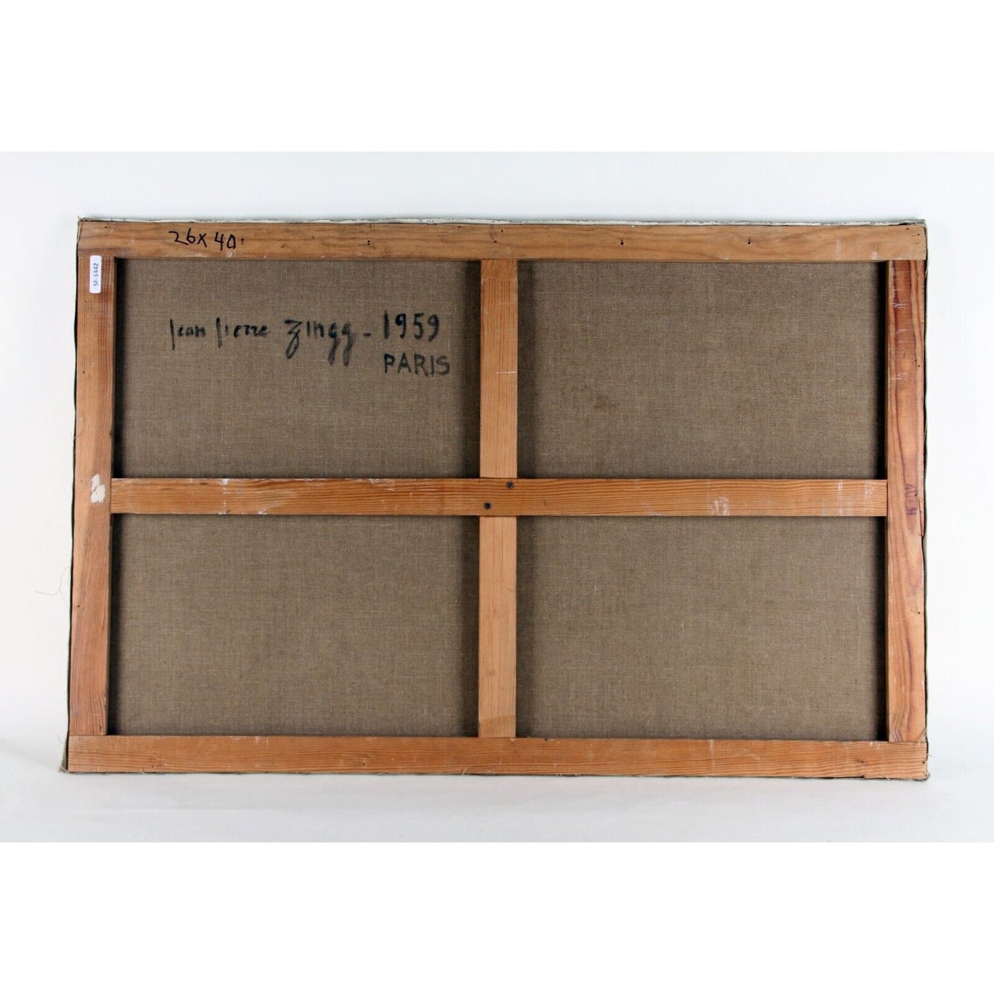 "Paris" (1959) by Jean Pierre Zingg, Oil on Canvas, Unframed 26x40