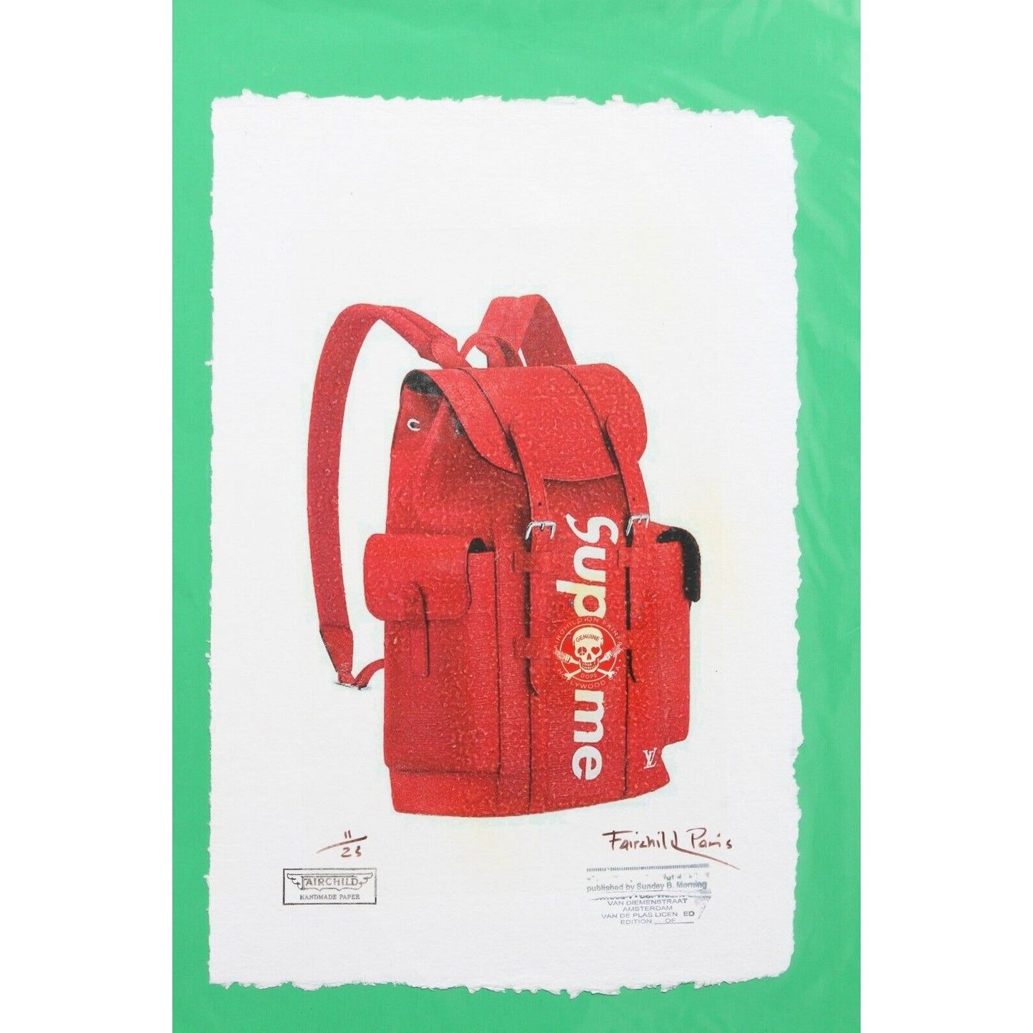 Supreme Backpack Print By Fairchild Paris LE 11/25