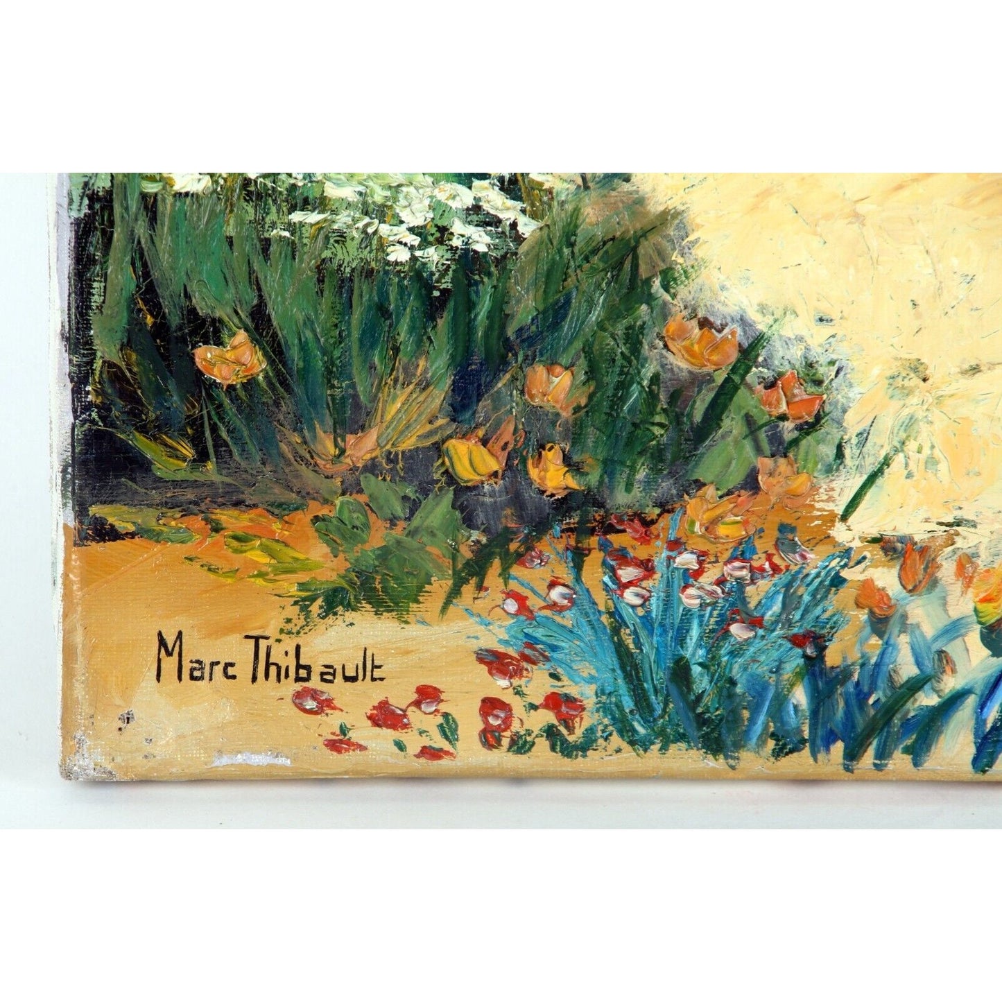 TOURETTES SUR LOUP ALPLES MARITIMES OIL ON CANVAS 21 1/2" X 29" UNFRAMED 1963 MA