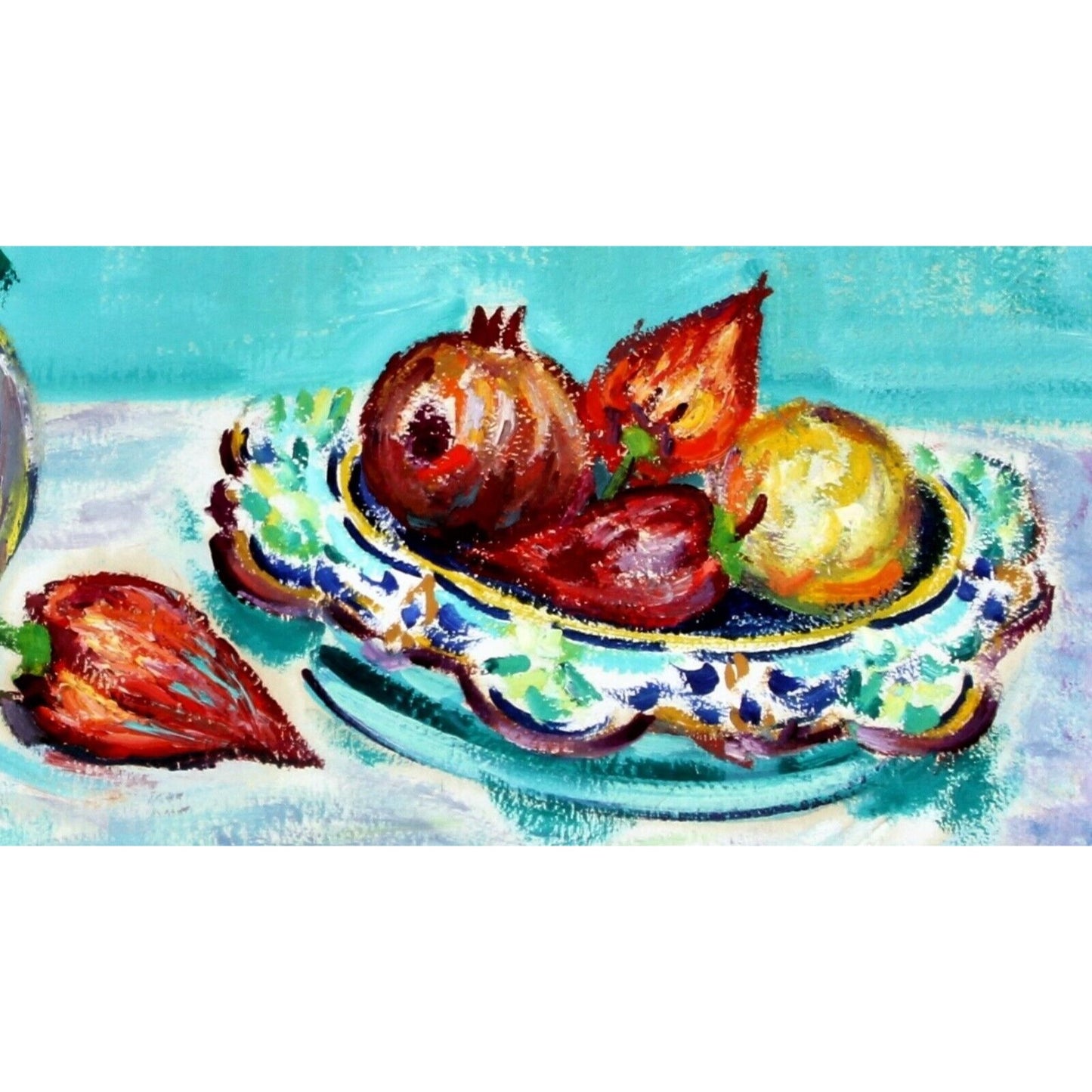 J. Koslovsky: Untitled - Still Life of Flowers, Fruit, & Vegetables