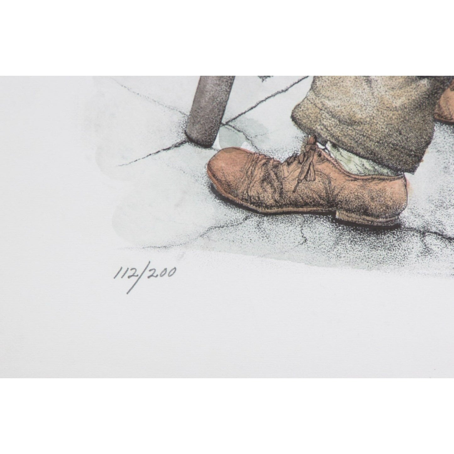 "THE BRUSH MAN" BY SEYMOUR ROSENTHAL SIGNED HAND COLORED LITHOGRAPH LE 200 CoA