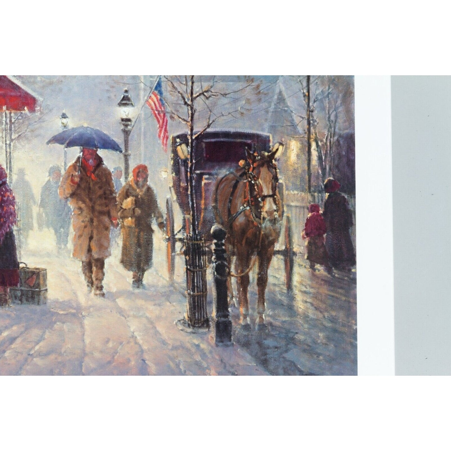 "Unto the Least of These" by G Harvey Framed Lithograph w/ CoA Signed by Artist