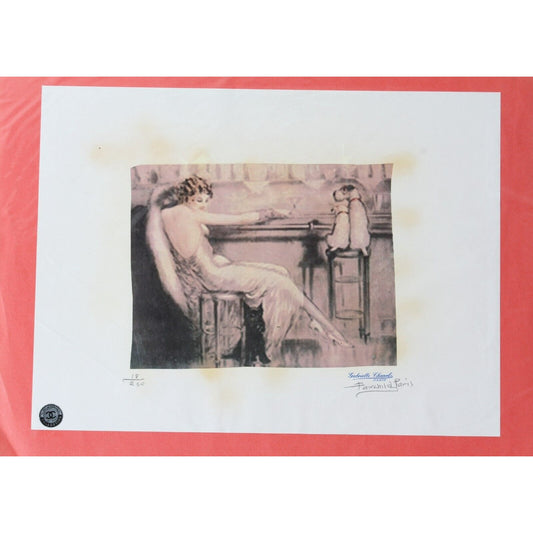 Woman At Bar Print By Fairchild Paris LE 18/250