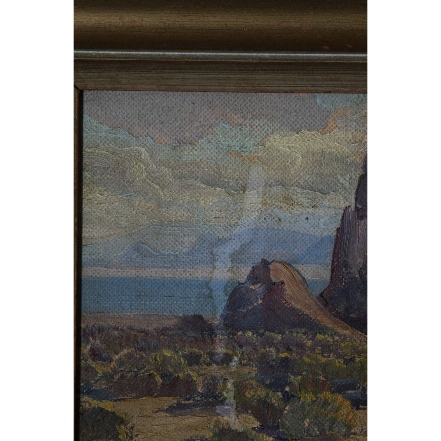 Untitled Desert Landscape by Fred Grayson Sayre Oil on Board Framed