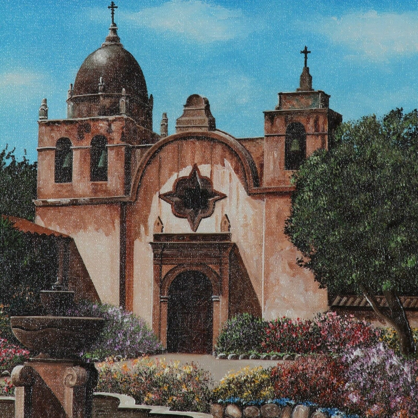 "San Carlos Borromeo" by Eugene Schmidt Framed Oil on Canvas 11x14