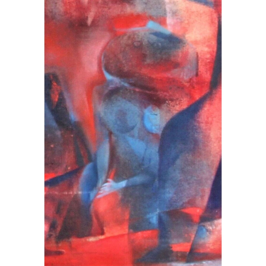 Joseph Wolins: "Dance of the Hassidim" - Oil Painting on Canvas Signed 1962