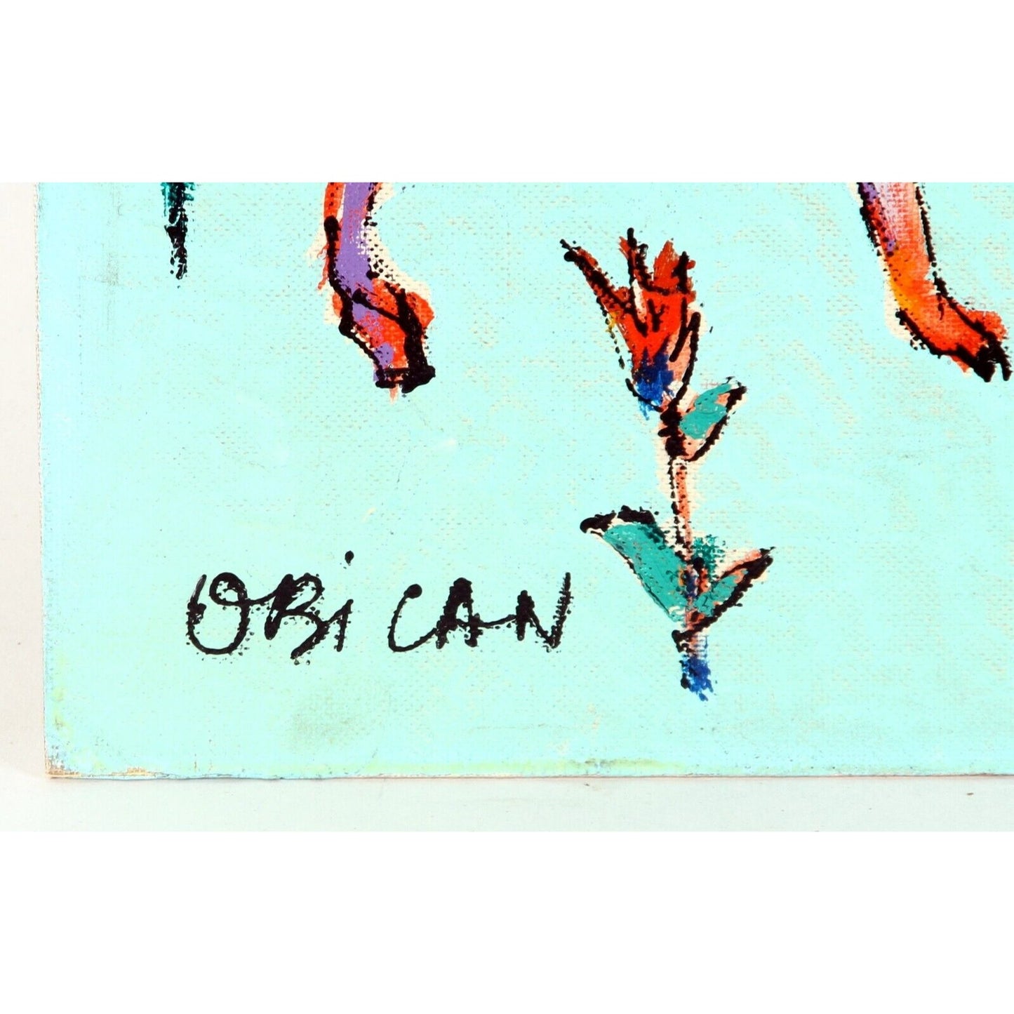 "Three Friends" by Jovan Obican, Oil Painting on Board, 24x12