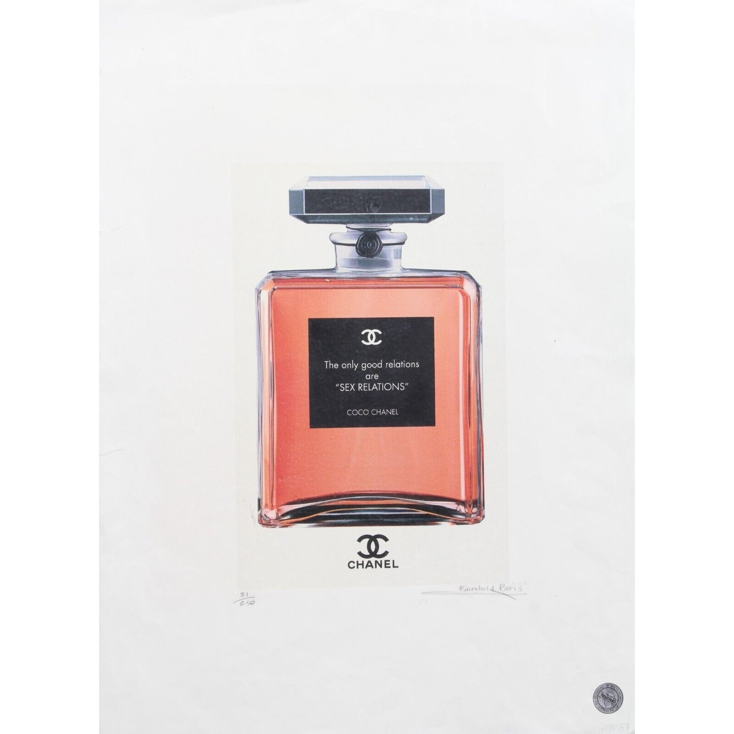 Chanel No. 5 Poster By Fairchild Paris LE 81/250