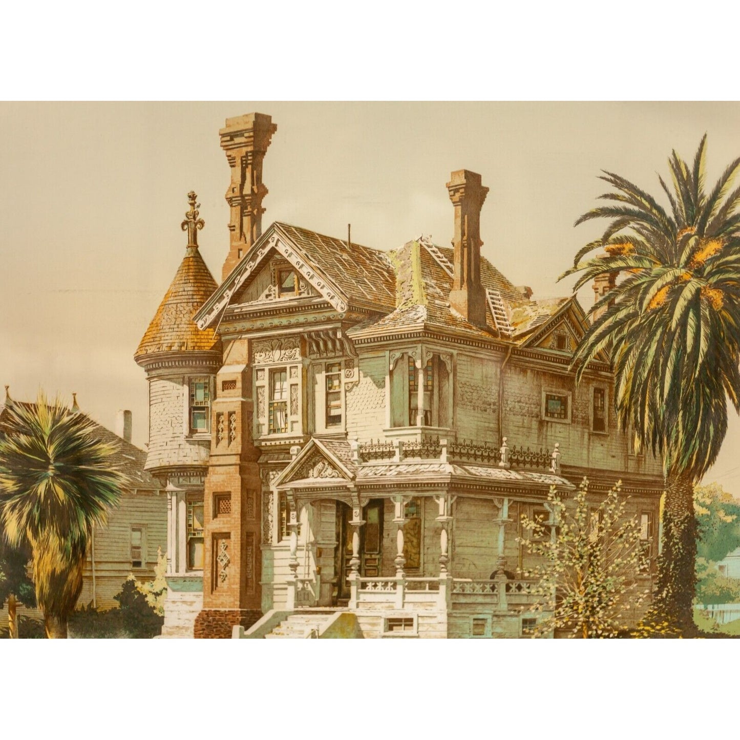 "Figueroa House" by Merv Corning Framed Lithograph on Paper AP XLVI/LX
