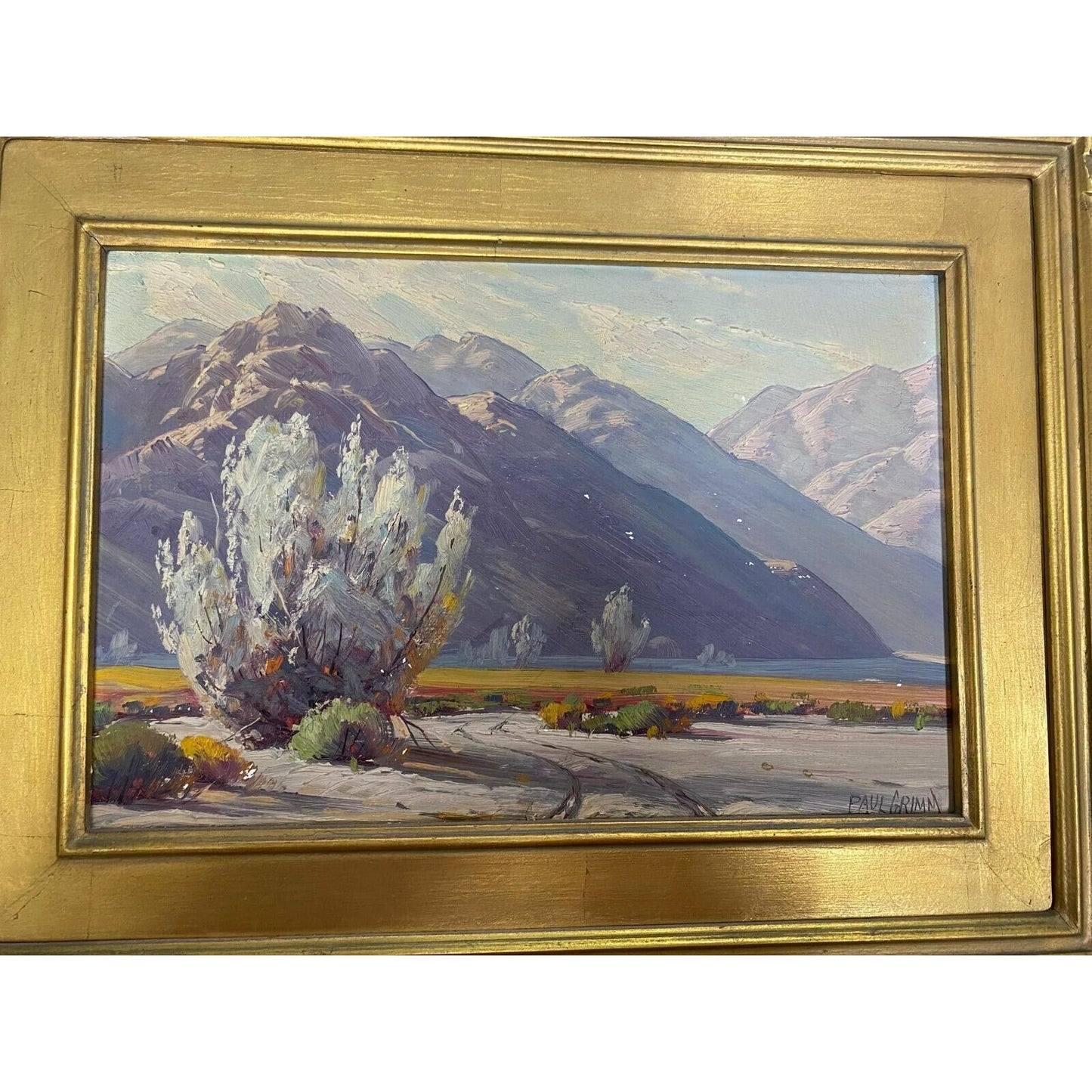 "Smoke Trees" by Paul Grimm Oil on Masonite 8" x 12" Painting Gorgeous!