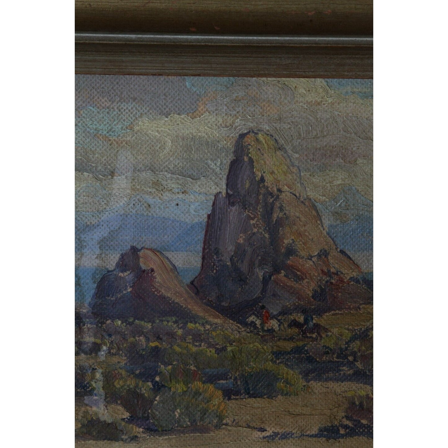 Untitled Desert Landscape by Fred Grayson Sayre Oil on Board Framed