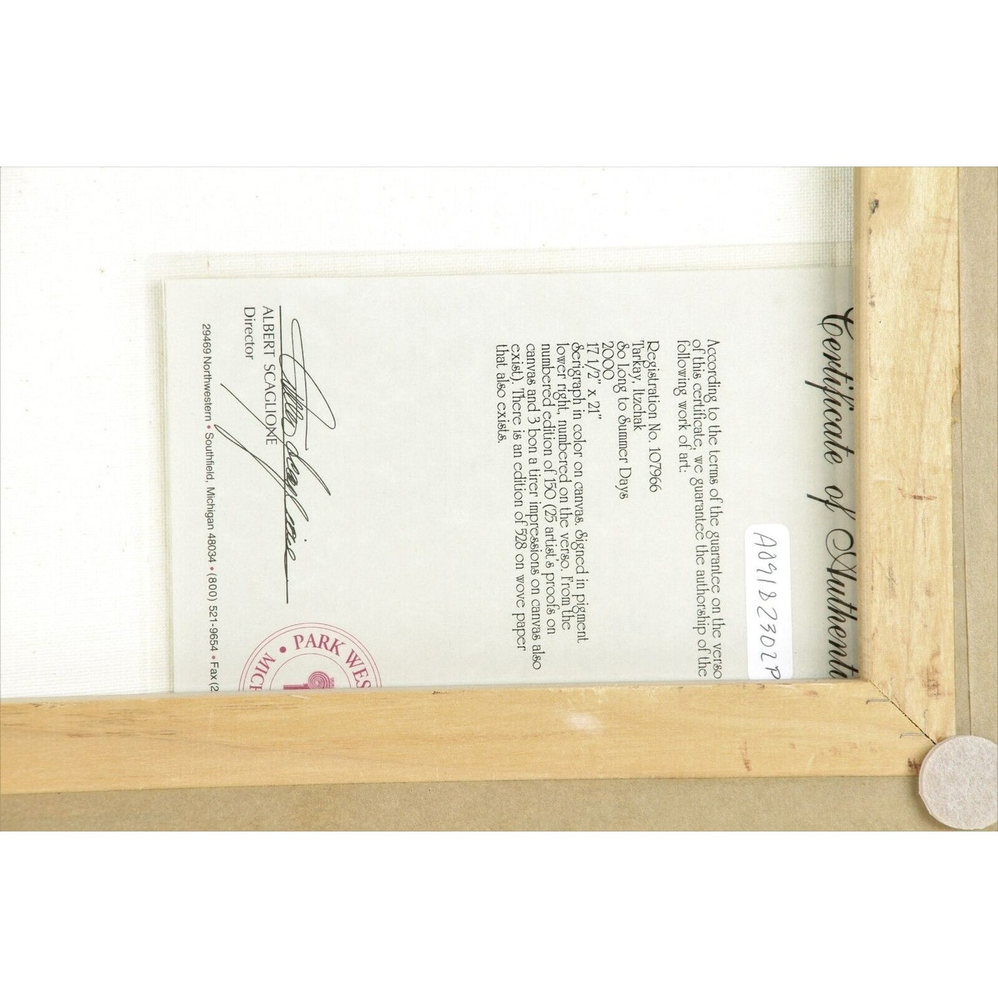 So Long to Summer Days by Itzchak Tarkay Signed Numbered 121/150 Serigraph Print