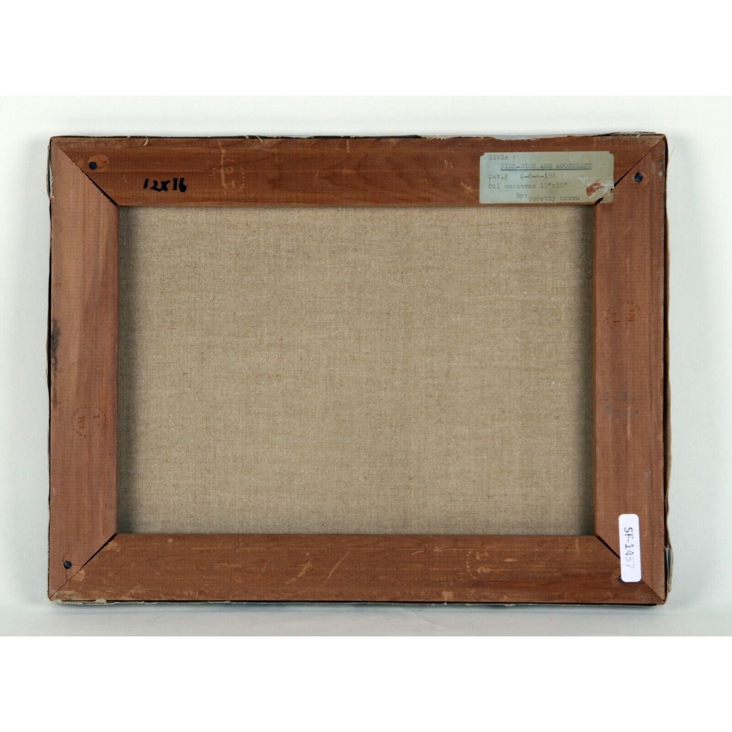 "Fish Dish and Succulent" by Dorothy Brown, Oil on Canvas, 12x16