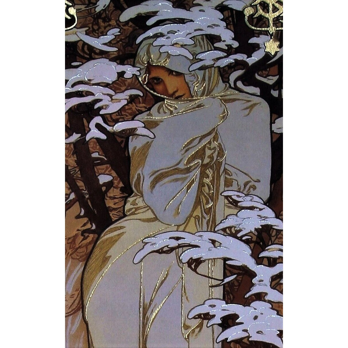 The Seasons: Winter (1900) by Alphonse Mucha Signed LE No. 147/475 Giclée