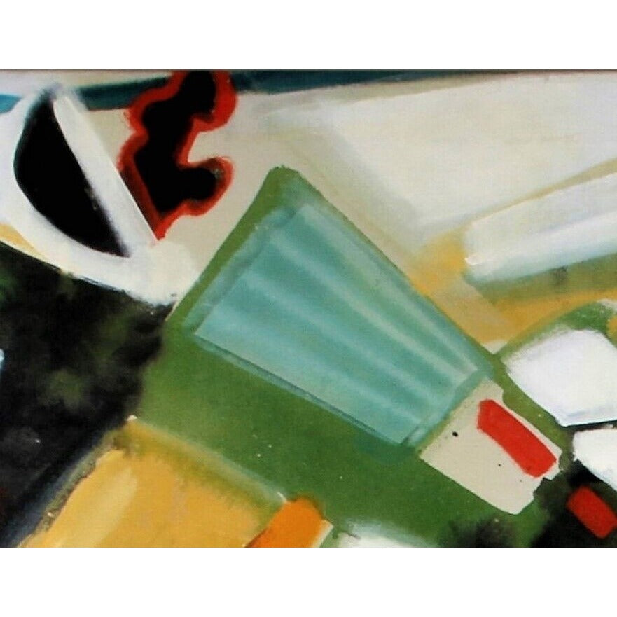 A. Sintelis: Untitled Abstract Oil Painting on Canvas Signed Large Size