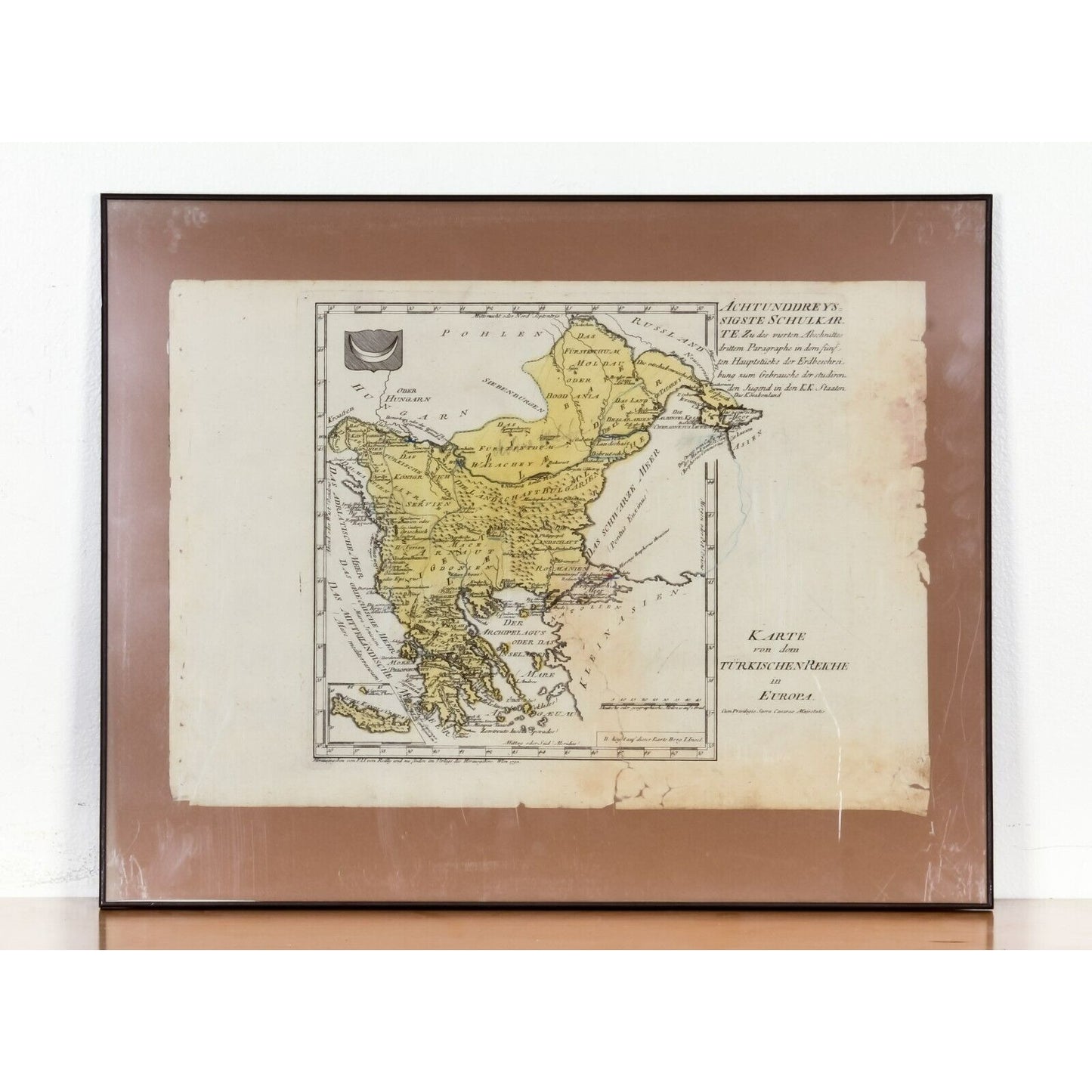 Lot of 6 18th Century Von Reilly European Map Etchings Framed Some Damage