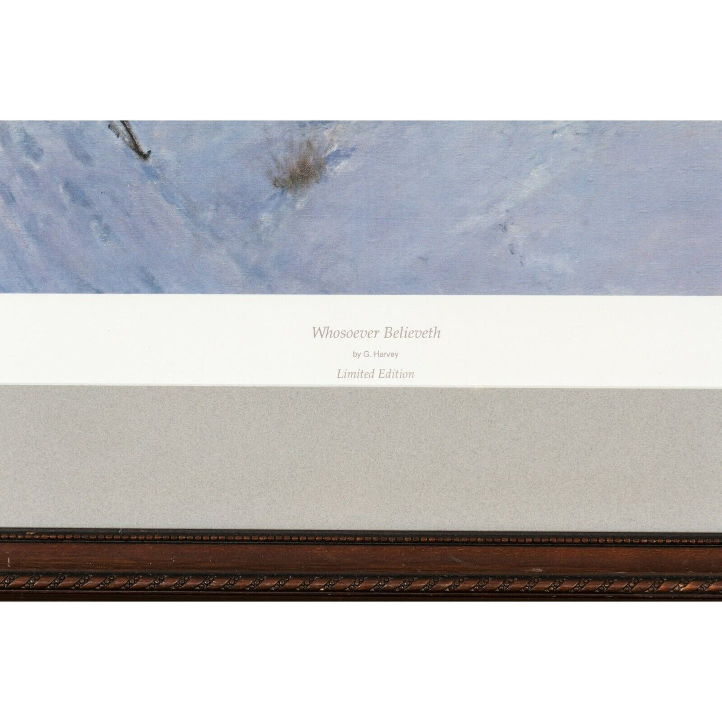 "Whosoever Believeth" by G Harvey Framed Lithograph w/ CoA Signed by Artist