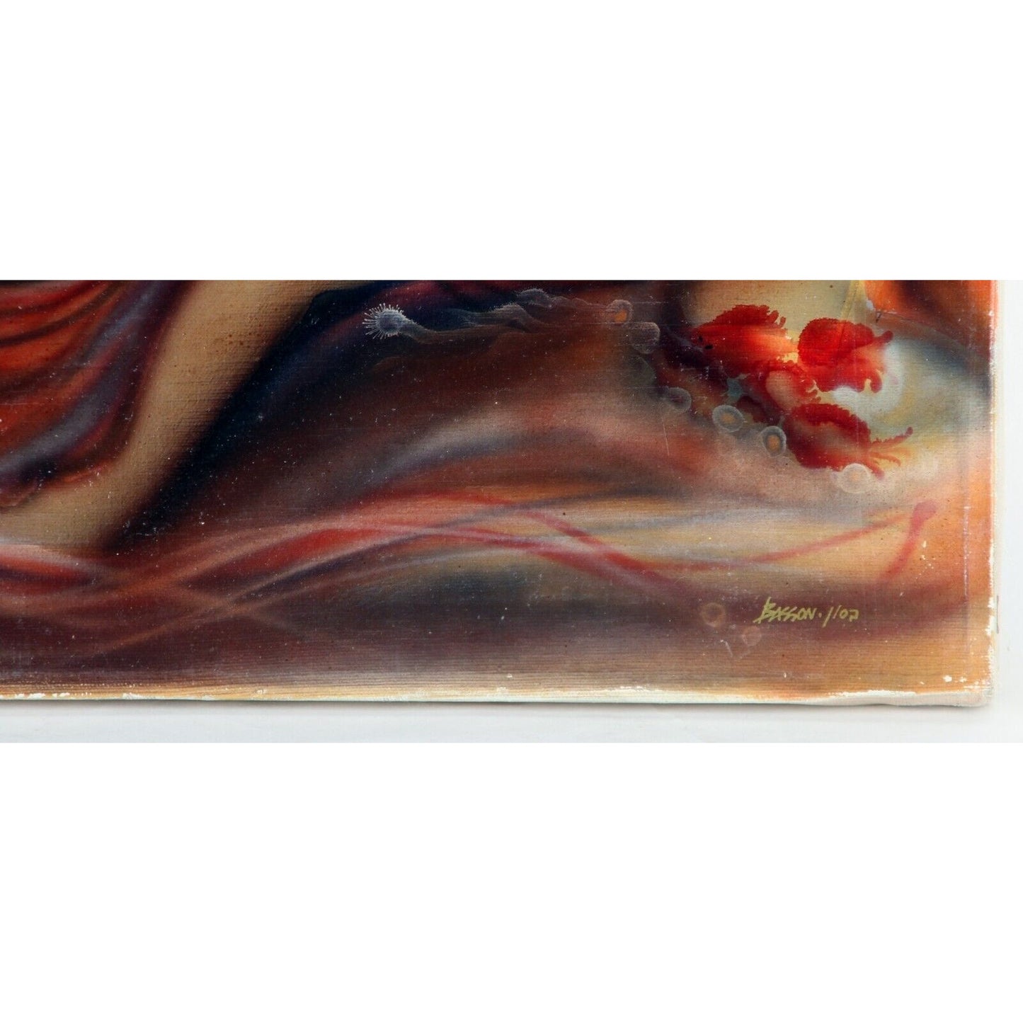 DAVID AND GOLIATH BY NAIM BASSON OIL ON CANVAS UNFRAMED 20" x 16"