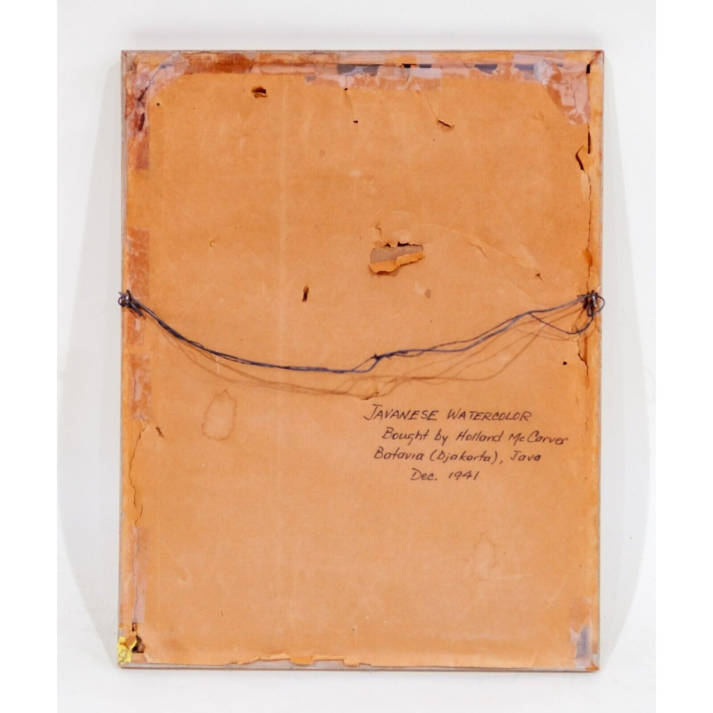 Untitled Watercolor on Paper Landscape by Javanese Artist Basar Framed