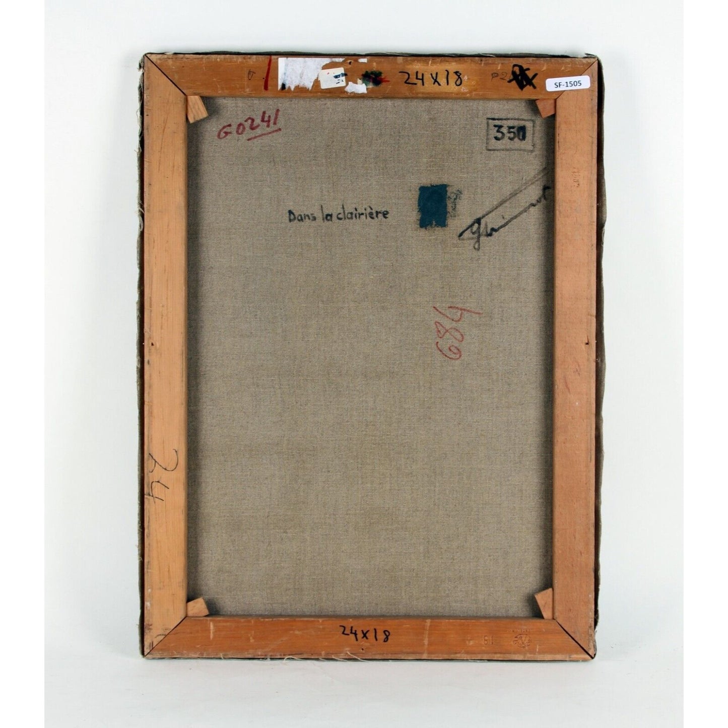 "Dans la Clairiere" (1966) by G. Trincot, Oil Painting on Canvas, 24x18