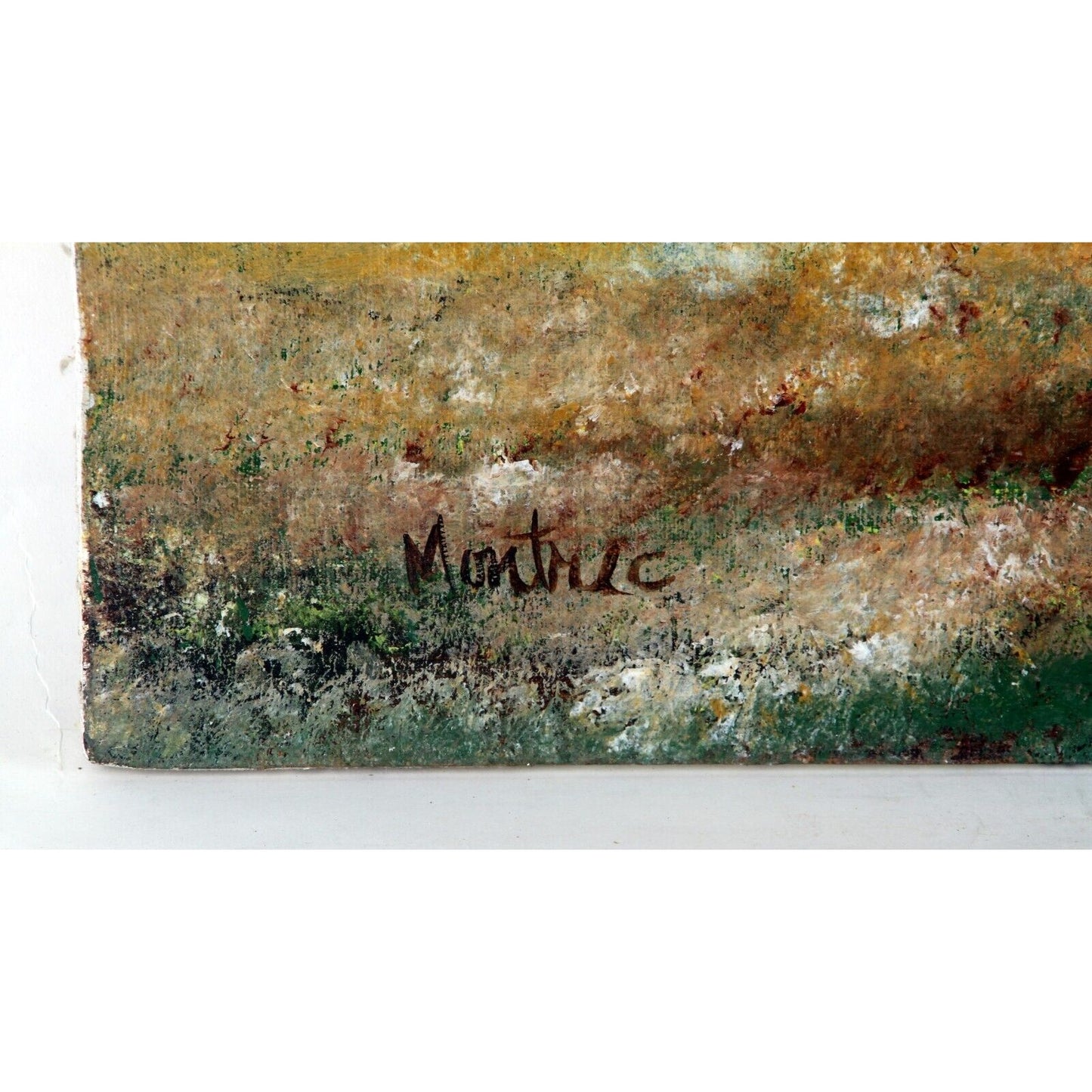 "Reading in the Park" (1970) by Montrec, Oil Painting on Canvas, 20x24