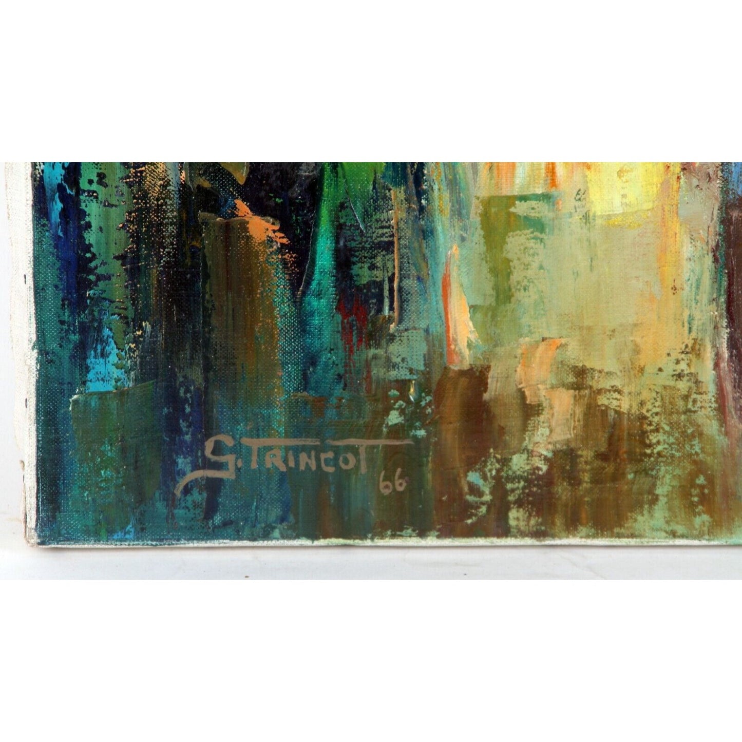 "Dans la Clairiere" (1966) by G. Trincot, Oil Painting on Canvas, 24x18