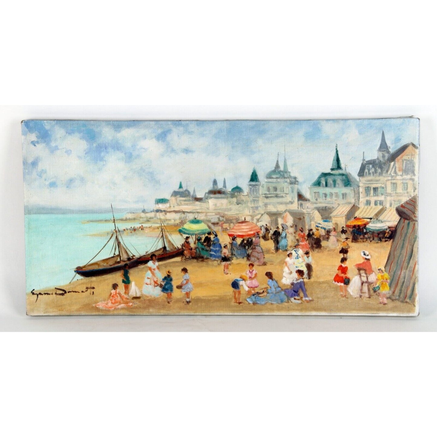 "Untitled" by Suzanne Demarest, Seascape, Oil Painting on Canvas, 12x24