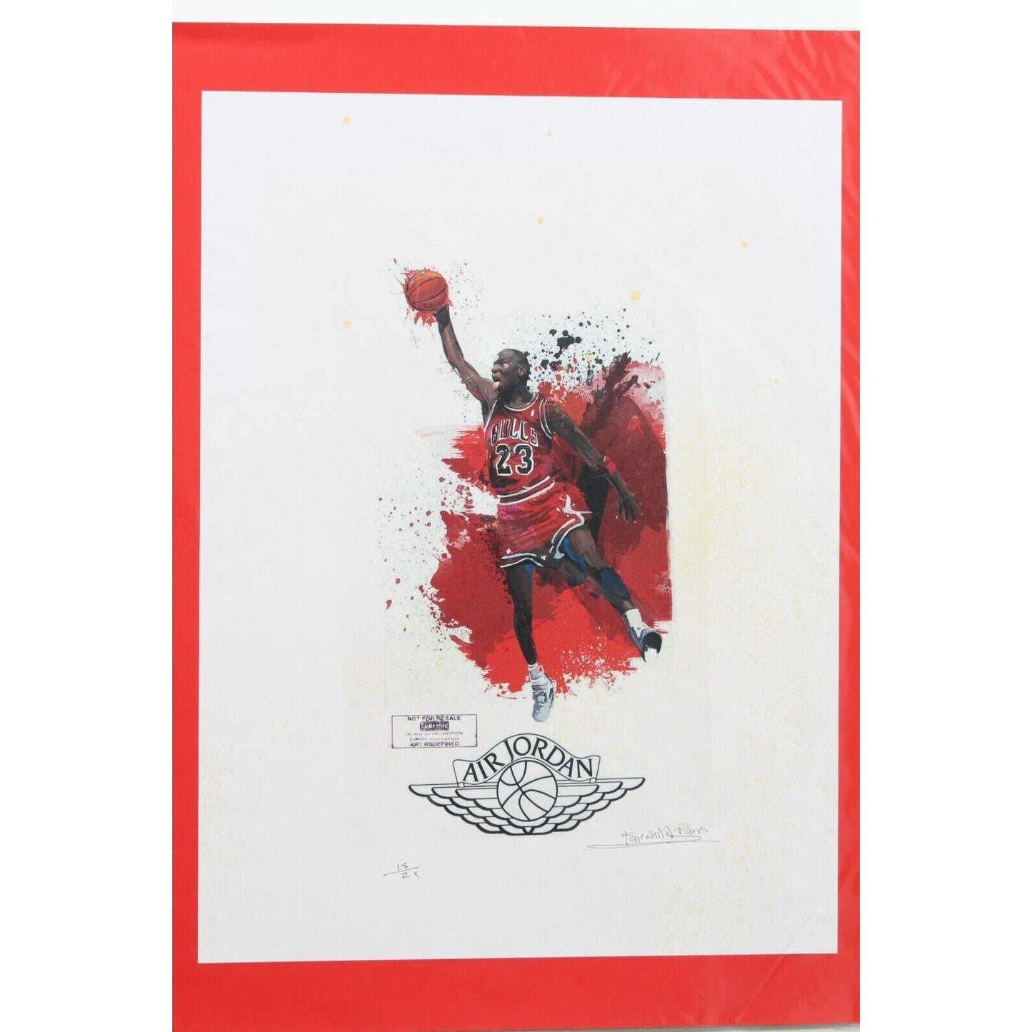 Michael Jordan 'Air Jordan' Print By Fairchild Paris LE 18/25