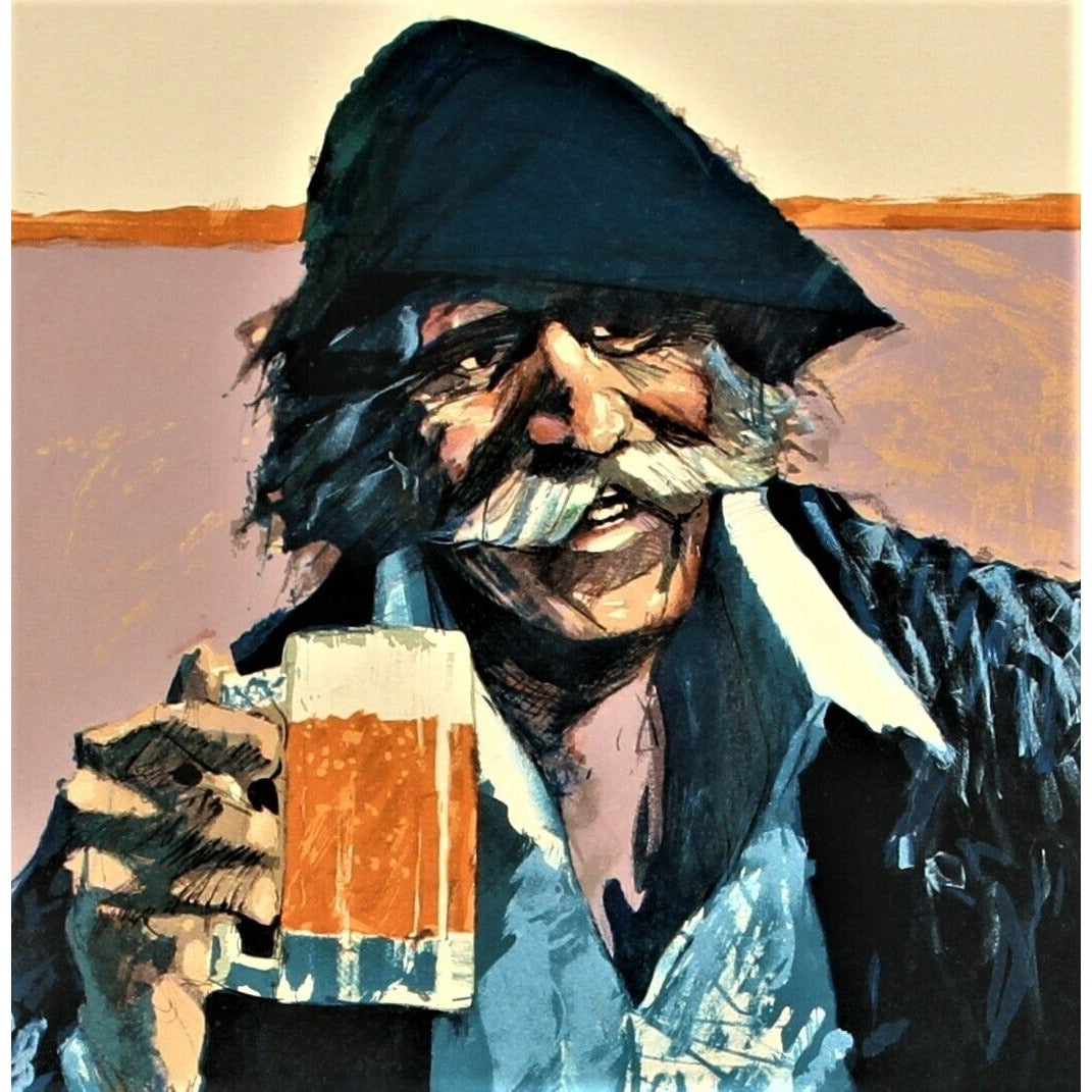 "The Hawk and The Mug" by Aldo Luongo Signed Lithograph Framed Numbered 48/50 AP