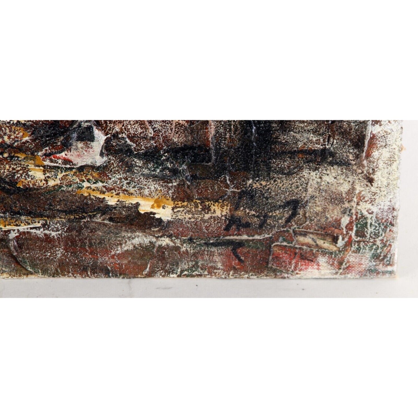 "Untitled" by Zvi Raphaly, Marketplace, Oil Painting on Board, 20x16