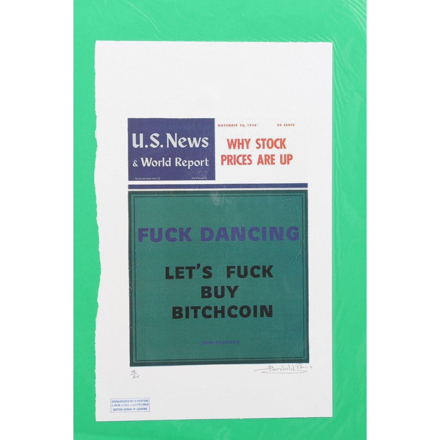 US News Bitchcoin Print By Fairchild Paris LE 18/25