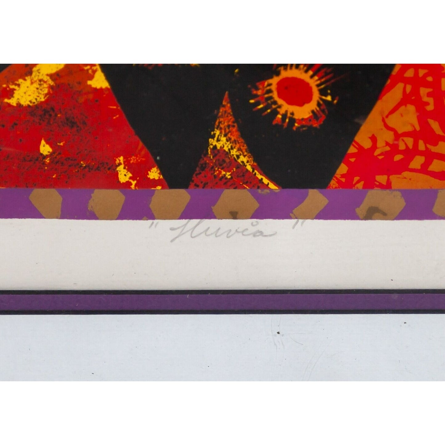 "Iluvia" by Calixto Robles Framed Silkscreen on Paper Signed LE 3/20