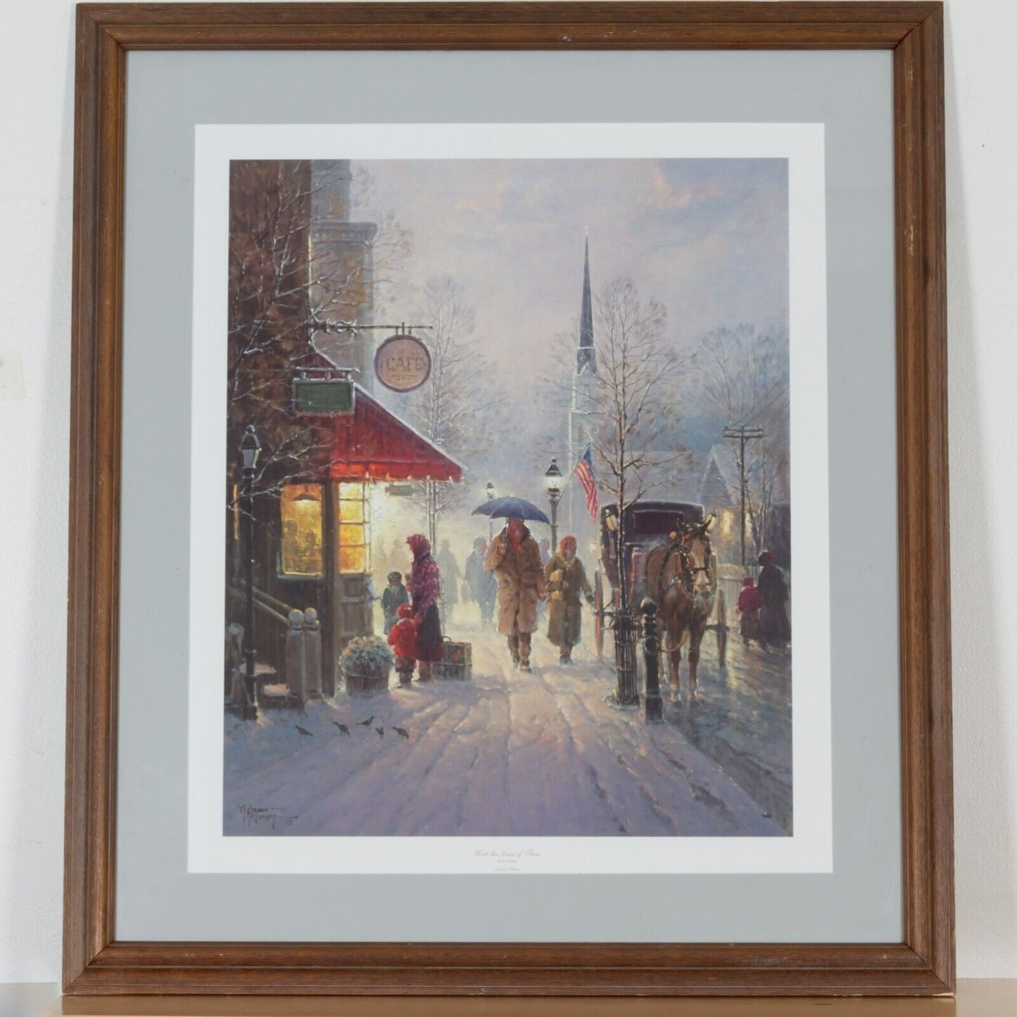 "Unto the Least of These" by G Harvey Framed Lithograph w/ CoA Signed by Artist