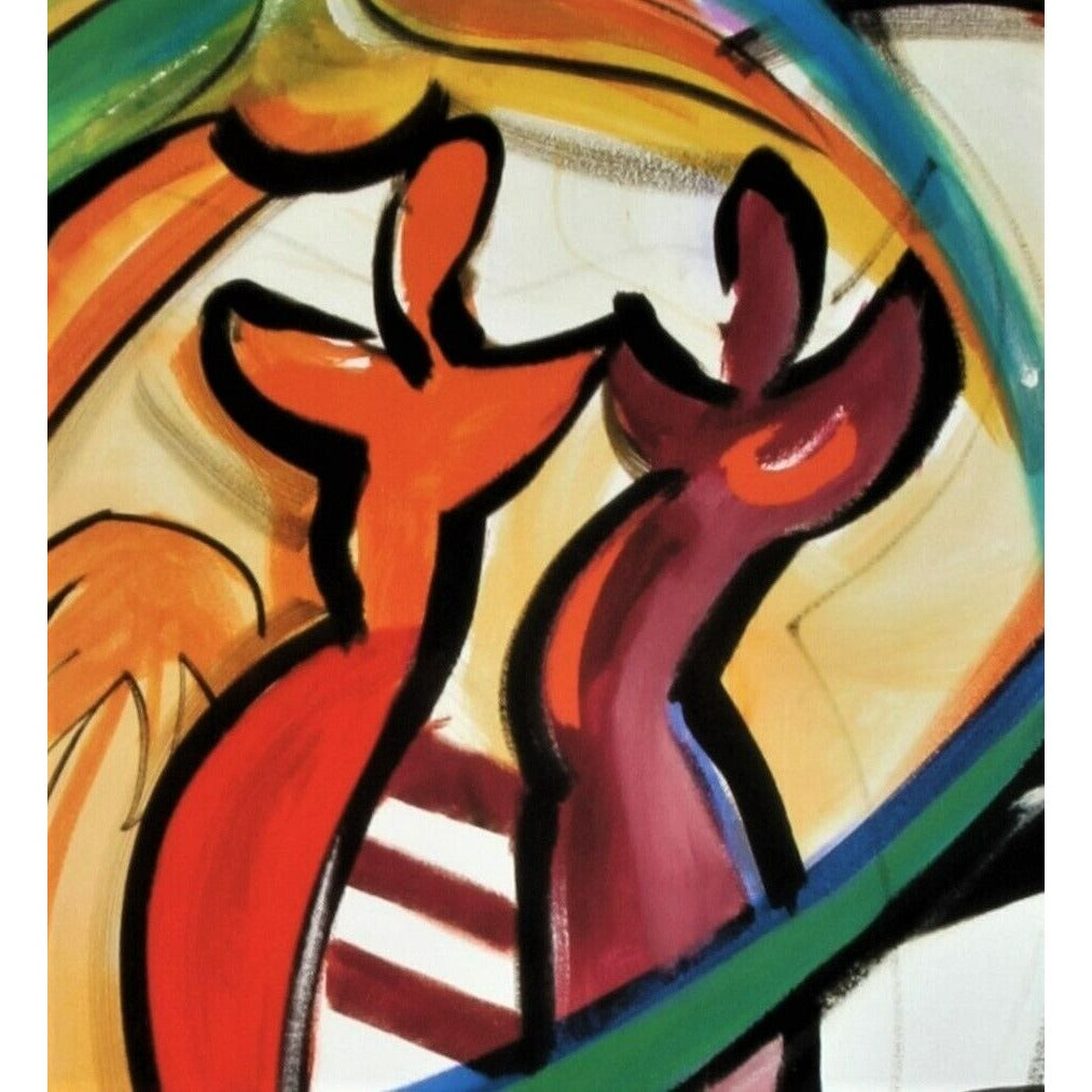 Rhythm in the Tropics by Alfred Gockel Seriolithograph on Paper Signed in Plate