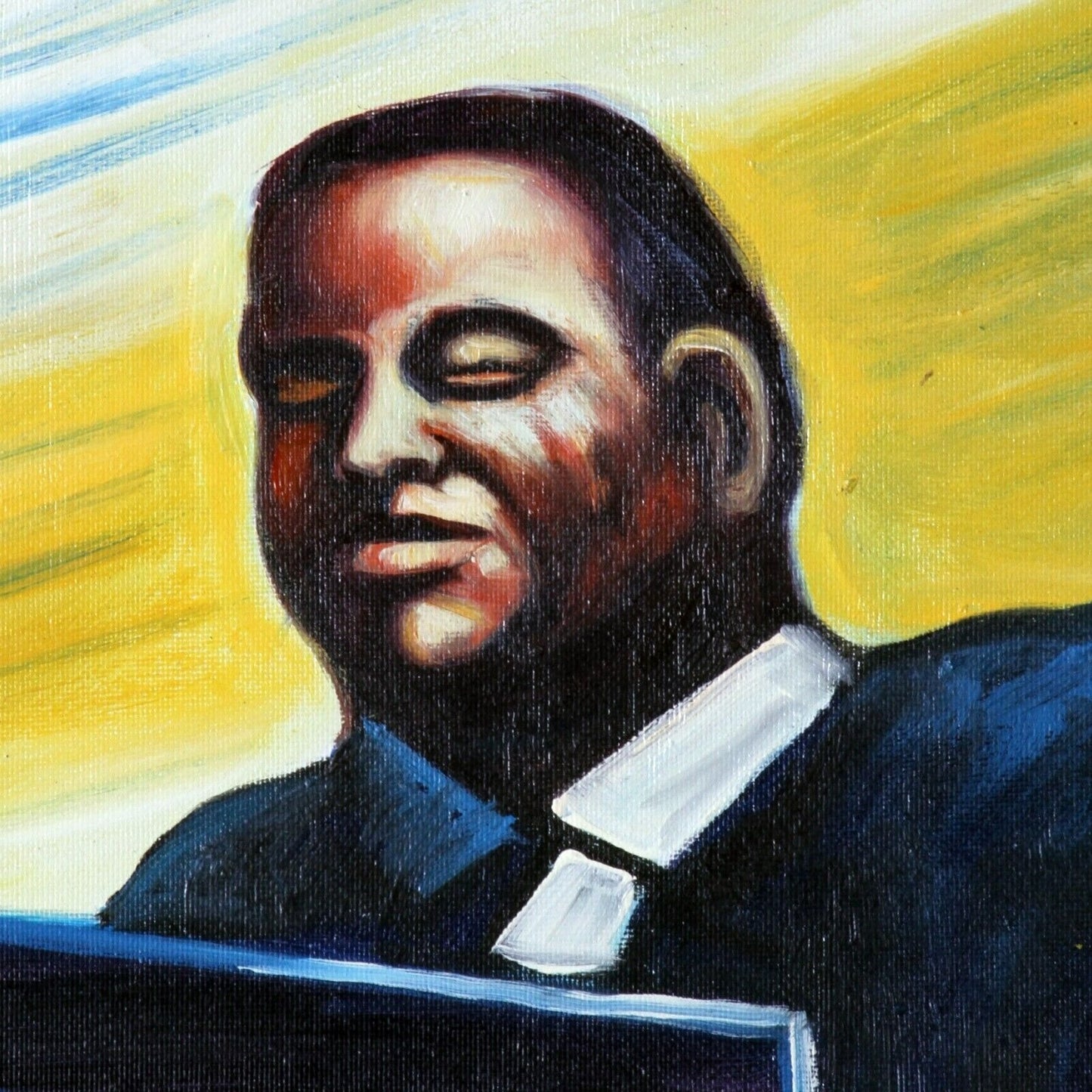 Two Musicians Playing Print on Canvas Reproduction 20" x 24" Unframed