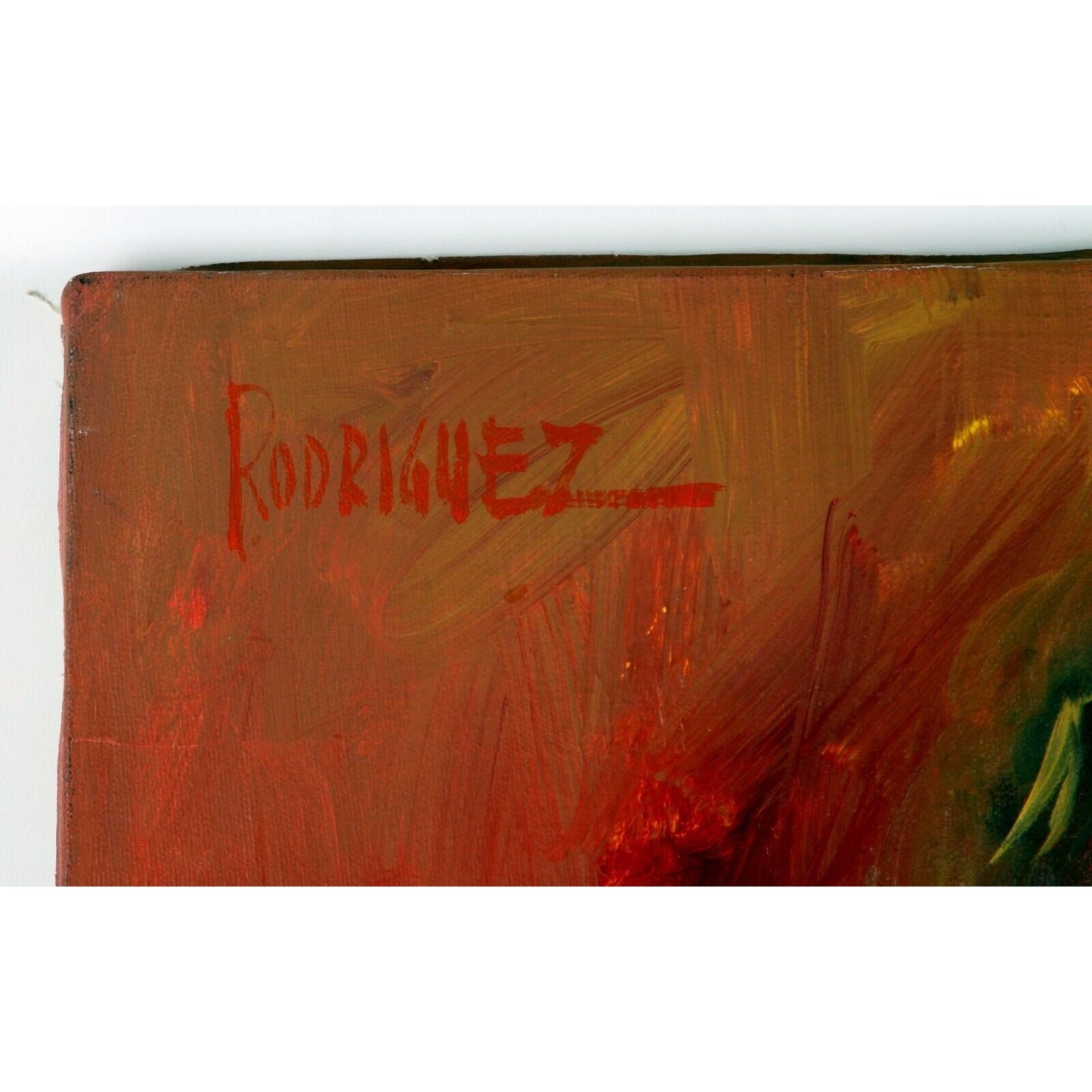 "Girl with Bouquet" by Rodriguez, Oil Painting on Canvas, 24x20